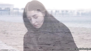 Puny boobed, teenage dark-haired and her fresh bf are ravaging like 2 insatiable beasts and luving it