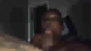 Ebony stunner is deep-throating man rod in the middle of the night, in front of the camera