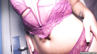 Impressive Chinese dark haired with puny, inborn boobs and shaven cunny Lina Nakamura is fellating dinky