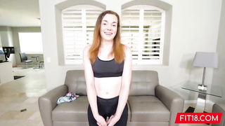 Samantha Reigns is fellating trouser snake and getting ravaged rock hard, instead of doing her yoga routine