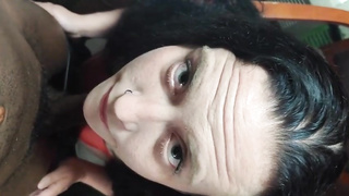 First-Timer honey is providing a grubby dt to a black fellow, in front of the camera