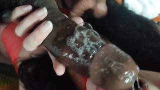 First-Timer honey is providing a grubby dt to a black fellow, in front of the camera