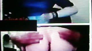 Horny College girl adds her ass & tits to my hot show (+ sound )