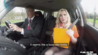 British dirving instructor riding her student