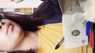 Upskirt niece student sans underpants