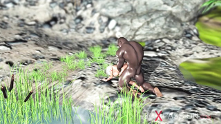 Anal Invasion intercourse on the jungle! Jummy student wishes to have fuckfest with a black dude on a lost island