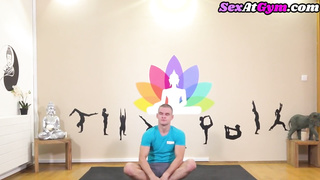 Gym babe doggystyled by personal trainer