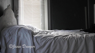 Brief haired towheaded honey with tats is shrieking while stroking in front of the camera