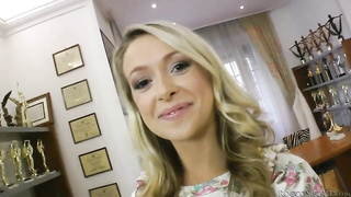 Fine looking ash-blonde is cuckold on her beau with a man she enjoys a plenty of