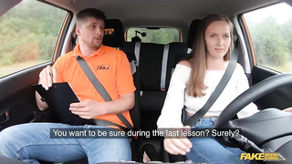 Adorable teenager is only thinking about fuck-a-thon and can't wait to boink her driving lecturer