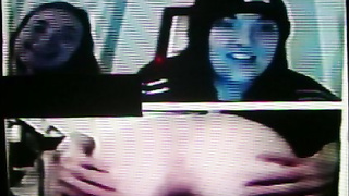 2 horny College girls have fun filming my hot show (+ sound )