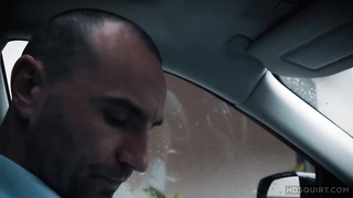 Bone luving towheaded got throatfucked before she commenced railing a rock firm jizz-shotgun on the couch