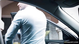 Bone luving towheaded got throatfucked before she commenced railing a rock firm jizz-shotgun on the couch