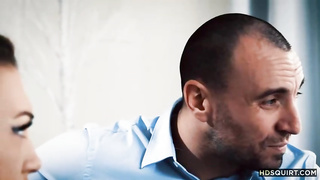 Bone luving towheaded got throatfucked before she commenced railing a rock firm jizz-shotgun on the couch