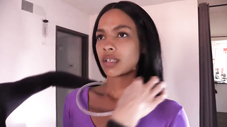 Diminutive boobed, Ebony black-haired got mesmerized the other day by a girl she loved a bunch