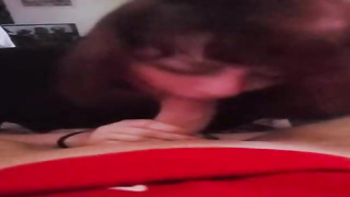 Scarcely college-aged doll is impatiently deep throating her finest buddy's hard-on, to make him pour out from gusto