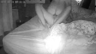 Wild duo is plowing in the middle of the night, in front of a covert camera