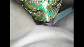 Hubby Hotwife wiping the jizm in his wifey's cootchie with his gullet and taking a piss