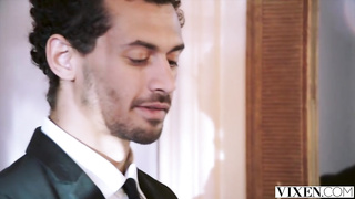 Curvy brown-haired in marvelous, crimson underwear, Sophie Dee got down and filthy ith her jaw-dropping chief