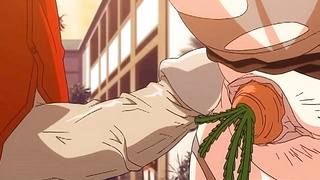 Buxom animation honey was getting nailed from the back in the nature, until she came