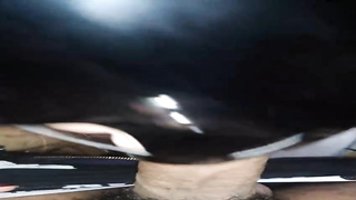 Bitchy gal with a good-sized caboose is delicately throating her paramour's man meat, to make him jizm