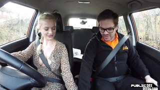 Busty euro publicly fucked before bj in car