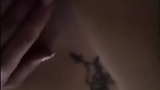 First-Timer honey is massaging her cunt in front of the camera and bellowing while jizzing