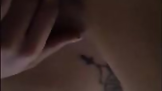 First-Timer honey is massaging her cunt in front of the camera and bellowing while jizzing