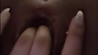 First-Timer honey is massaging her cunt in front of the camera and bellowing while jizzing