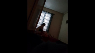 black-haired prostitute hand-job covert webcam