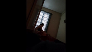 black-haired prostitute hand-job covert webcam