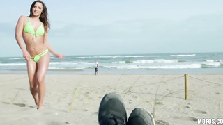 Mischievous honey, Amirah Adara is getting banged rock hard in the nature and loving it a plenty of