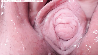 Sloppy minded damsel is demonstrating her cunt in front of the camera and finger-banging it a bit