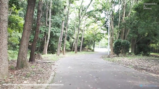 Smallish, Chinese stunner isn't timid to flash her boobies in a public place, just for joy