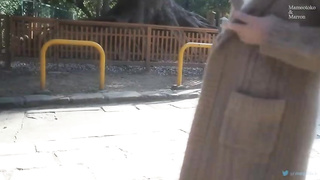 Grubby minded, Asian wifey is about to showcase people in a public place, because she loves it