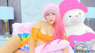 Cute Babe Sucking Her Big Toy