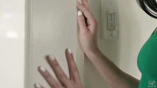 Ideal dark-haired is throating beefstick and getting boned at the same time, like in pornography videos