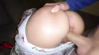 Yam-Sized donk stunner is getting poked from the back, in front of the camera and liking it