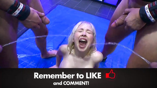 Brit light-haired, Virgin has a thing for golden showers and gang fuckfest with random studs