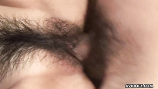 Slender Chinese honey with unshaved vag is about to get her daily dosage of pummel