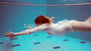 Crimson haired honey, Dashka is oftentimes swimming downright bare, not knowing that someone is eyeing her