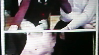 2 horny College girls delighted by my hot flash for them.