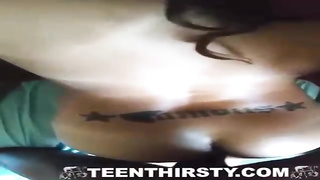 Petite jugged stunner is having casual, multiracial hook-up with a black guy and groaning while jizzing